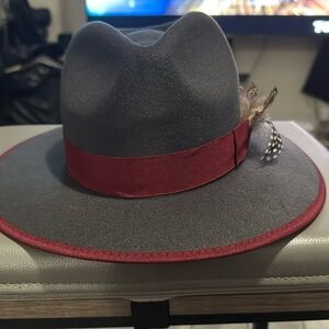 Gray dress hat wore once